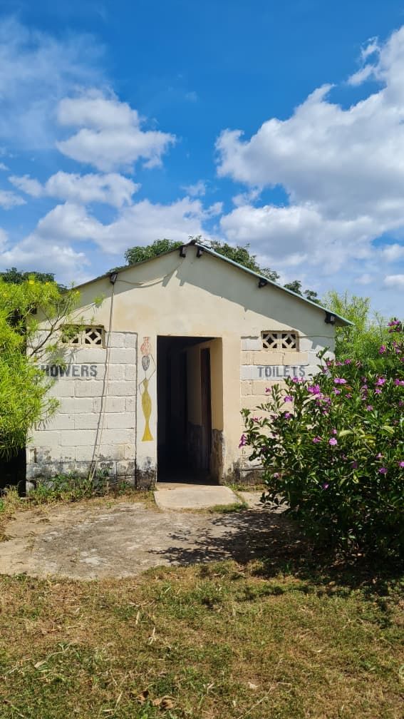 The shower and toilet block